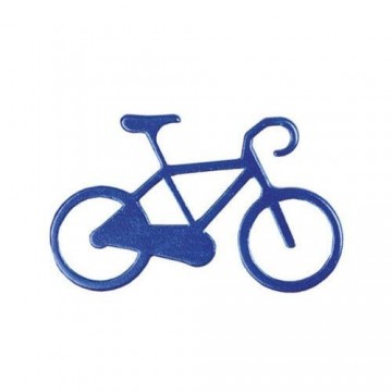 Nøglering I Aluminium Med Cykel Motiv : Farve - Blå
