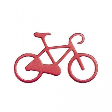 Nøglering I Aluminium Med Cykel Motiv : Farve - Rød