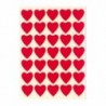 Røde Hjerter Stickers 10 stk.
