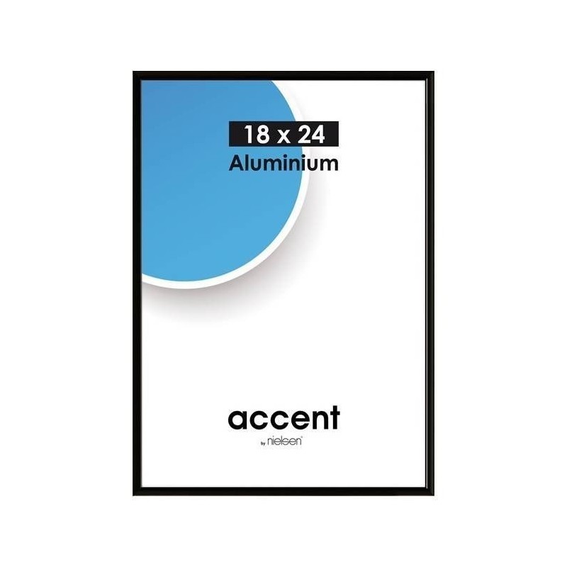 29,7 x 59,4 cm (A2) Nielsen Fotoramme Accent i Aluminium - Mat Sort