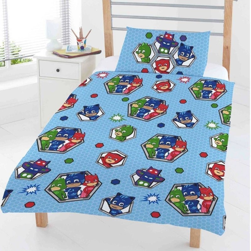 120x150 Cm Pyjamas Heltene Sengetøj Junior - PJ Masks