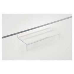 Transparent Akryl Skohylde Til Slatwall 25x13,5cm