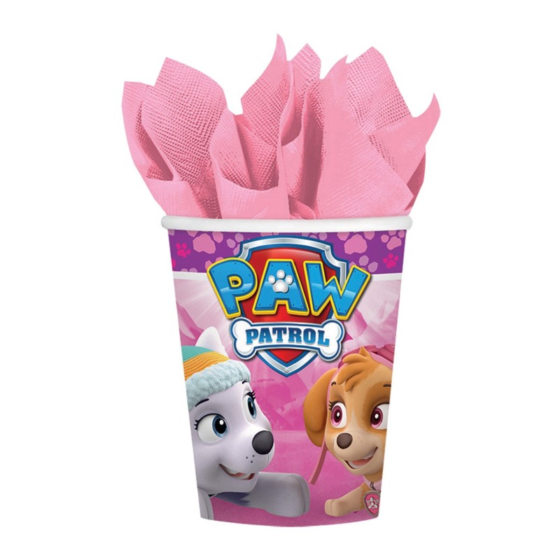 8 Stk. Paw Patrol Papkop 250 ml. Pink